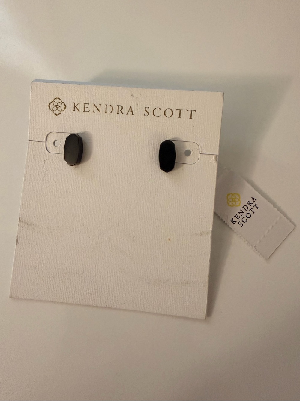NWT Kendra Scott Barrett Stud Earrings in Gunmetal